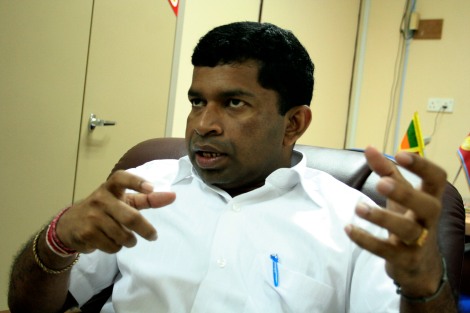 Sivanesathurai Santhirakanthan (non de guerre ‘Pillayan’, 33), the chief minister of the Eastern Province and leader of TMVP (Photo by Carla Lee)